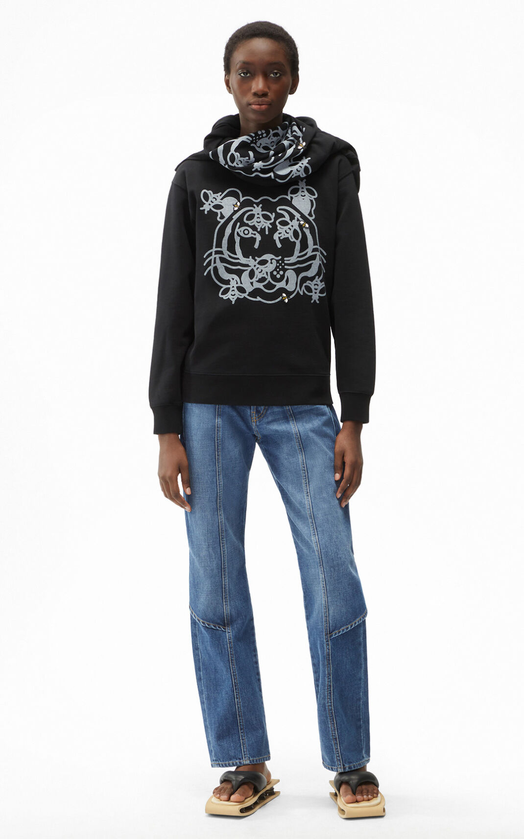 Sweat Kenzo Bee a Tiger Femme Noir | IRBS-80451